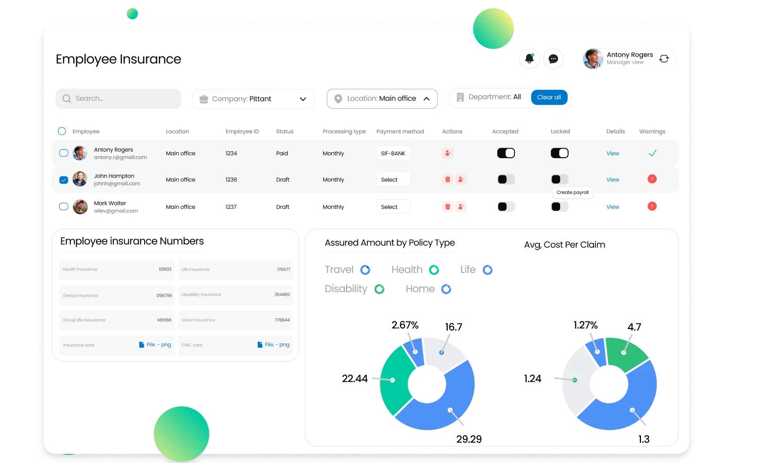 Individual Employee Coverage at Your Finger Tips